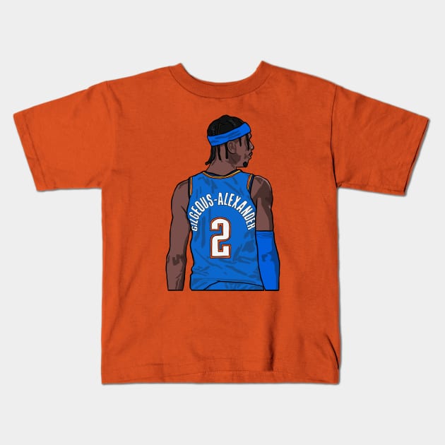 Shai Gilgeous-Alexander Back-To Kids T-Shirt by rattraptees